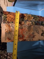 Upholstery Fabric Lot Large Scrap Pieces Floral Design Beautiful Woven