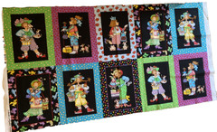 Alma Lynn Elizabeth’s Studios Cotton Fabric 23” x 44″ Panel Dogs