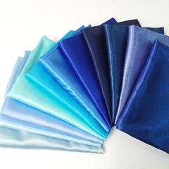 Plain Satin 58″Wide By Yards Soft Charmeuse Fabric Scarf Craft DIY Material Blue
