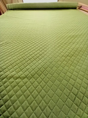 Fresh Grass Green Diamond Quilted Poly/Cotton Woven Knit Backing 53.5 Wide