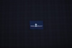Eredi Pisano 3.4 m premium cold wool Suiting fabric dark blue windowpane check