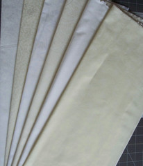 6 Fat Quarters Bundle Neutral Tonal White tonal and White on Cream Tonal Fabric