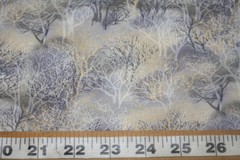 WINTER TREES IN YELLOW AND SILVER BY HOFMAN – 100% COTTON FABRIC