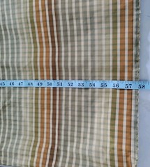 Vintage Plaid Faux Silk Fabric 57×114 Striped Checked 3 Yards
