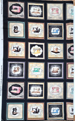 Vintage Sewing Machines Fabric Panel Cotton Quilt Blocks Dan Morris 2018 QT