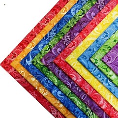 5″x 5″ 50 PCS 100% Cotton Floral Fabric Squares Bundles Quilting Supplies for…