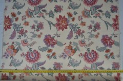 9 YARDS MEDIUM WEIGHT VINTAGE JACOBEAN / 100% COTTON / WHITE PRINTED BACKGROUND