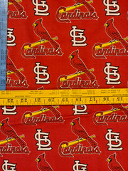 MLB St Louis Cardinals cotton quilting fabric bhy x 58″ w major league baseball