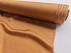 55”Wide 14Momme Brown Pure Silk Twill Fabric For Dress Gown Shirt Scarves Ties
