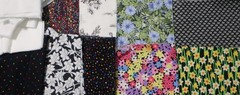 5 lb 1 oz Box of Assorted Fabric Scraps – Browns, Blacks, Whites FSBTB143