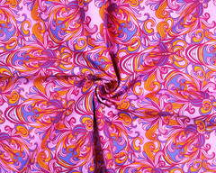 Art Nouveau Pink 100% Cotton 150cm Wide Digitally Printed Fabric for Crafting
