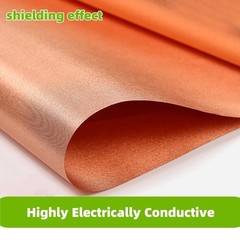 Amradield Pure Copper Faraday Fabric Cloth 39″x43″ for WiFi 39″x43″, Golden