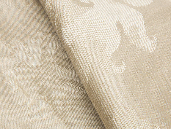 Holly Hunt Beige Damask Upholstery Fabric- Concerto/Mozart 4.90 yd (1303/02)