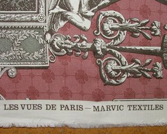 Marvic Textiles Curtain Fabric Les Vues De Paris Mulberry Upholstery Cushion