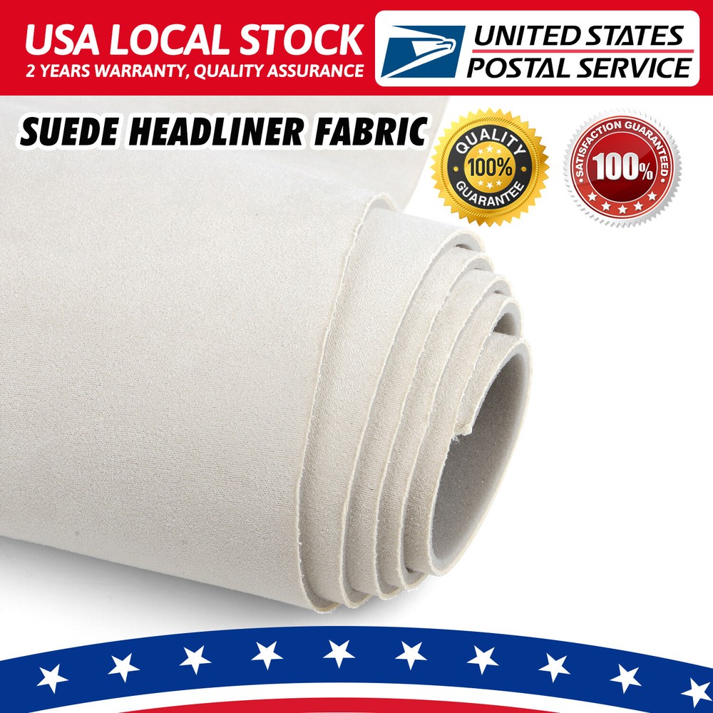 1PCS 79”x60” Headliner Material Suede Fabric Foam Backing For Automotive Roof