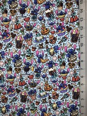 Stitch & Scrump Snacks Custom Fabric Fat Quarter 18×28” Cotton Spandex