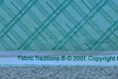 By 1/2 Yd, Vintage, Blue & Green Diagonal Stripes, Fabric Traditions, P7724
