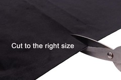 Black Microfiber Fabric Self-Adhesive Suede Look for Car Interior Decoration