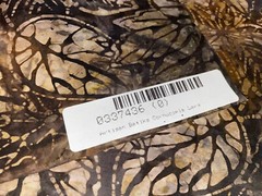 By 1/2 Yd Artisan Batiks Cornucopia Brown Tan Leaves Cotton Quilt Store Fabric