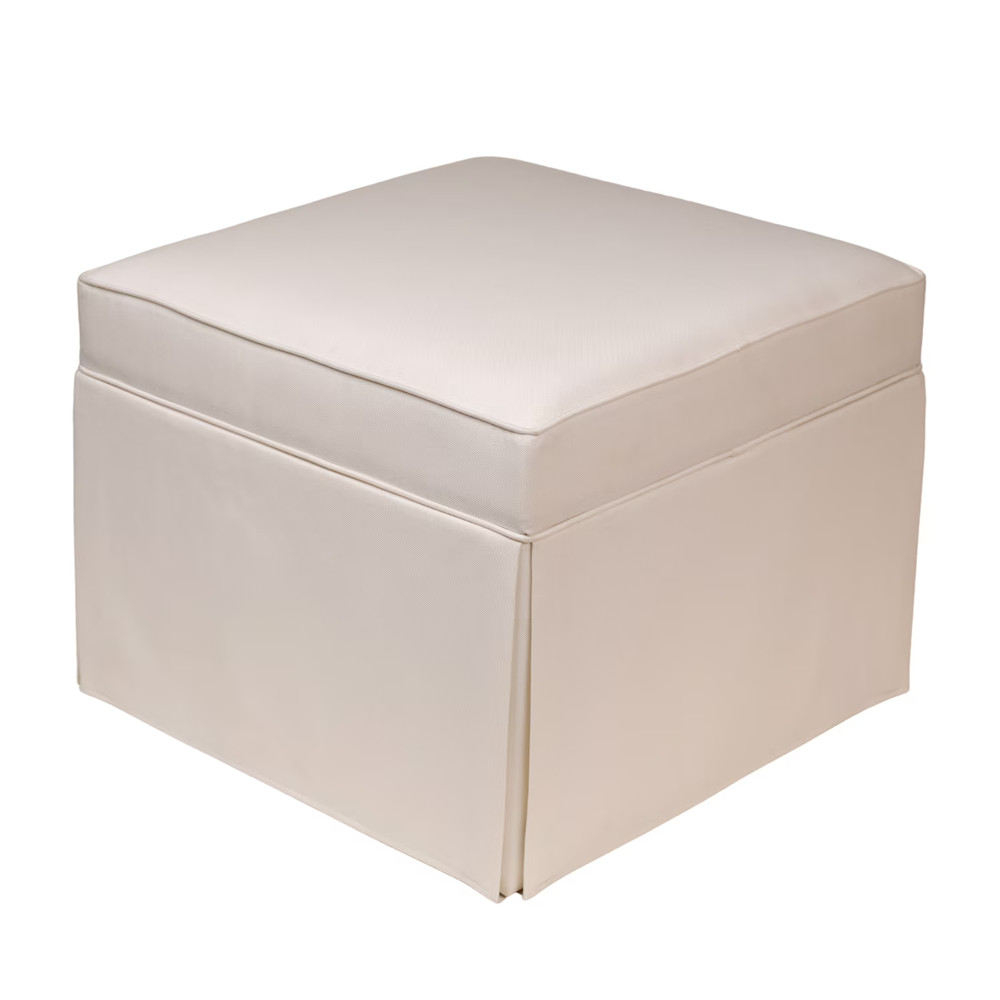 My Texas House Alamo Skirted Ottoman, Taupe Fabric