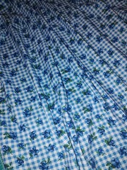 Blueberry Cotton Gingham Fabric Summer Picnic Table Cover Blueberry Preserves