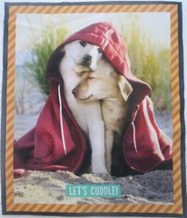 Labrador Puppy Dog Fabric Quilt Block Digital Image Robert Kaufman 13.25″x 11″