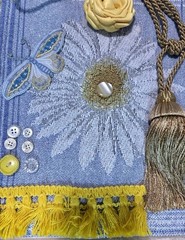 Slow Stitch Junk Journal Kit Craft Sewing Crochet Vintage Fabric Lace #08