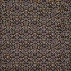 Arts And Crafts Coxhall Black Jacquard Curtain Upholstery Cushion Use Fabric