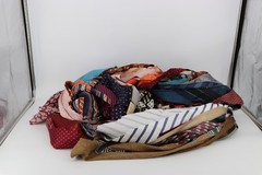 Silk Scrap Lot 2 lbs 8 oz Junk Journal Crazy Quilt Upcycle Deconstructed Ties