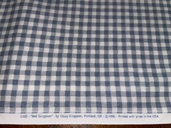 By 1/2 Yd Daisy Kingdom Blue White Gingham Check Vintage Fabric 4 Checks an Inch