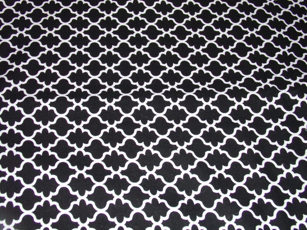 Brother Sister Design Studio Black & White Cotton Fabric – 1 2/3 yd x 42″