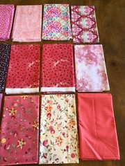 15 lbs Quilt Fabric Lot | Red/Pink Variety Bundle | 39 Assorted Pieces & Sizes