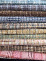 10 pcs Rustic Yarn Dyed Cotton Stripe Gingham Fabric 14” x 21” Sewing Craft