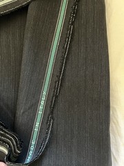 NEW MADE IN ITALY VALENTINO 3.3 M/3.6 YRD Wool Suiting Fabric Charcoal Rust