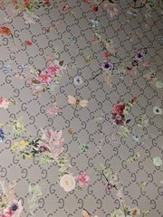 LV GG Louie Print Design Faux Fabric Designer Leather Sheet Craft DIY Material