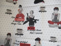 Saturday Evening Post Springs “Grateful for Coffee” Cotton Fabric 1YX44″