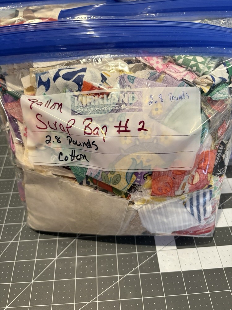 Cotton Fabric Scrap Bag