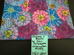 Blossom & Bloom By John Christopher For Wilmington Prints Zinnia Flowers 1 Yard