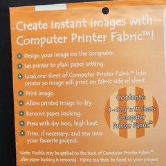 Sew-In Computer Printer Fabric from June Tailor White 4-pack 8.5″ x 11″ JT-901