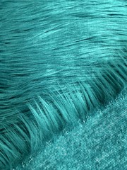 Eden DARK TEAL GREEN Shaggy Long Pile Soft Faux Fur Fabric by the Yard