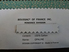 BOUSSAC FRANCE Fabric Lot/100% cotton/Remnant 8×6 Sewing/Craft/Hobby/13pc/lot B1