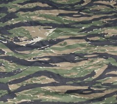 1M Nylon Cotton Plaid Fabric Black Tiger Stripe Camouflage Cloth for Suit DIY
