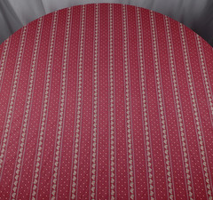 Vintage 70s Reddish Mauve Floral Stripe Fabric Cotton Blend Precut 66 x 42