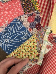 Large Lot Vintage Fabric Scrap Lot Floral Patterned Cotton Quilt Sewing Remnants