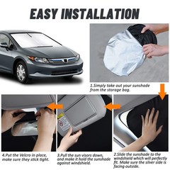 D-Lumina Windshield Sun Shade for 2012 2013 2014 2015 Honda Civic Accessories…