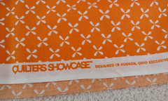 Quilter’s Showcase Orange White Bow Butterfly Design Fabric 2 Yds x 46″