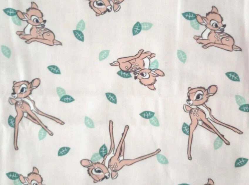Bambi Fabric 9.5″ X 11″ Sewing Crafting Piece New