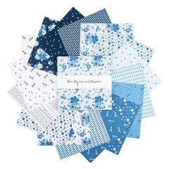 Riley Blake Designs Blue Blooms and Threads 10 inch Stacker 10-17120-42 by Chris