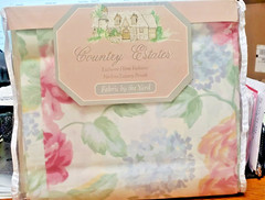 NEW Vintage Yard Fabric Priscilla Floral Garden Pavilion Country Estates 45X108″