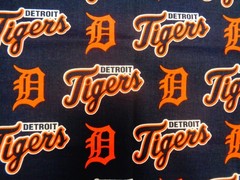 DETROIT TIGERS BASEBALL MLB 100% COTTON 1/2 YD BRAND NEW SPORT DESIGN